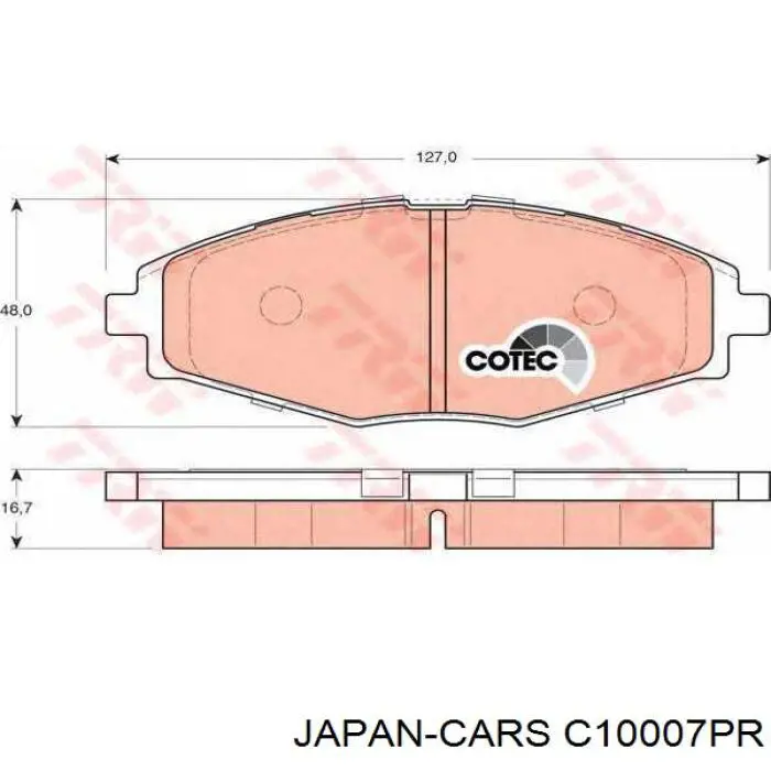 C10007PR Japan Cars Передні гальмівні колодки