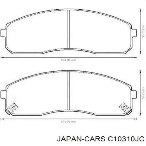 Гальмівні колодки Japan Cars C10310JC ціна, від 17.16 USD