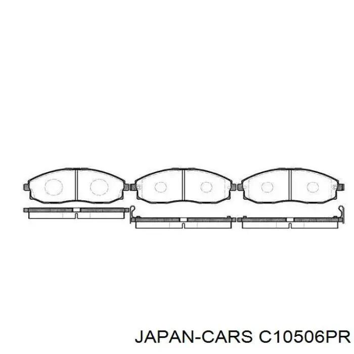Тормозні колодки Japan Cars C10506PR