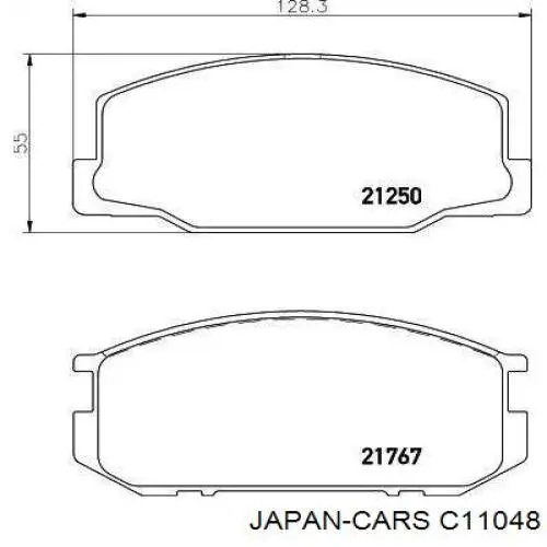 Купити C11048 Japan Cars Колодки гальмівні передні, дискові