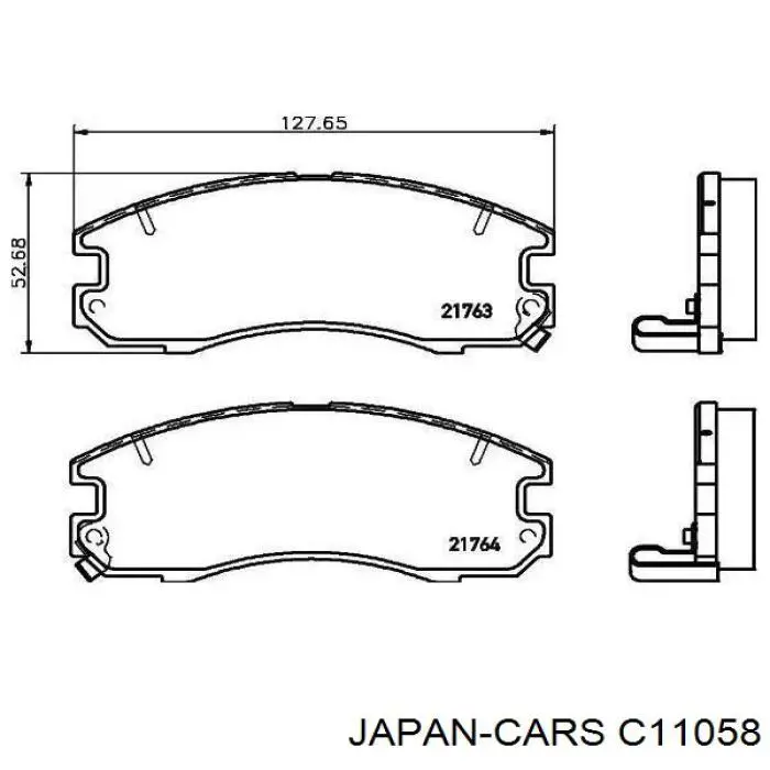 Передні тормозні колодки C11058 Japan Cars