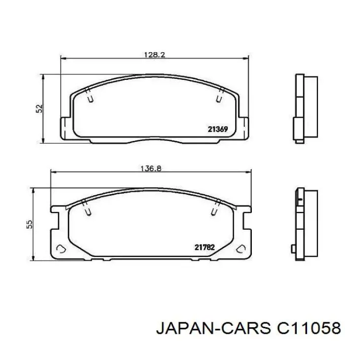Купити C11058 Japan Cars Колодки гальмівні передні, дискові