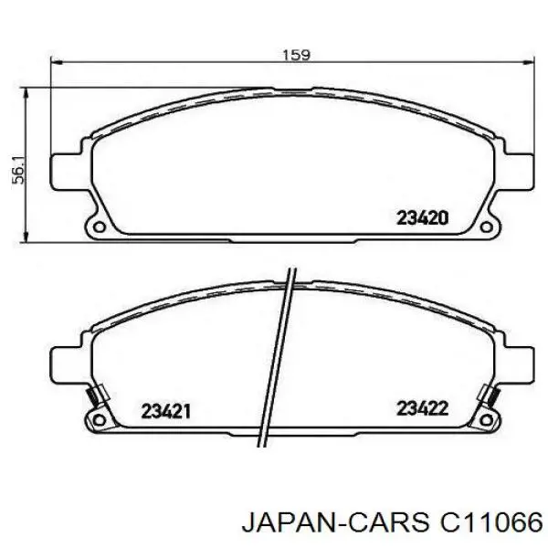 Купити C11066 Japan Cars Колодки гальмівні передні, дискові