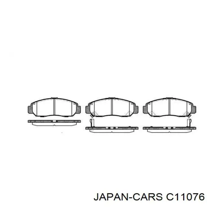 Купити C11076 Japan Cars Колодки гальмівні передні, дискові