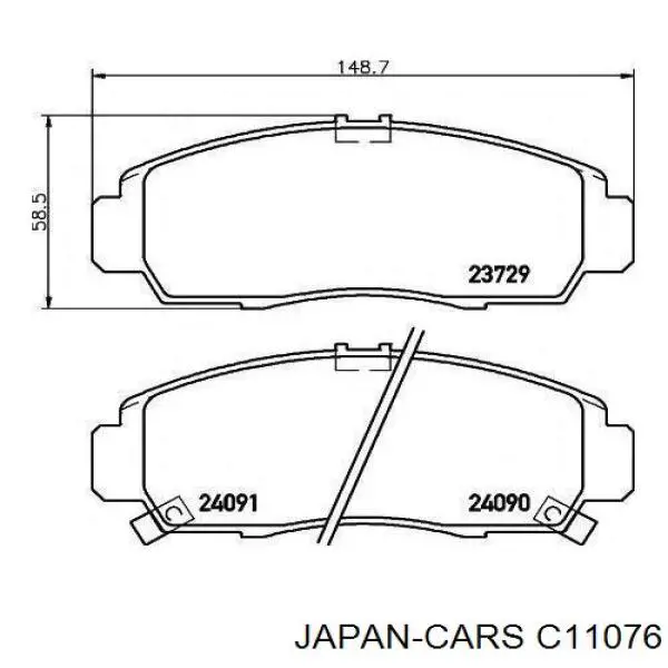 Гальмівні колодки Japan Cars C11076 ціна, від 24.10 USD