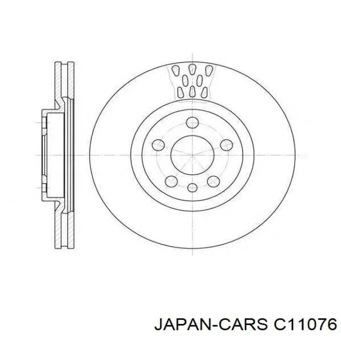 Купити C11076 Japan Cars Колодки гальмівні передні, дискові