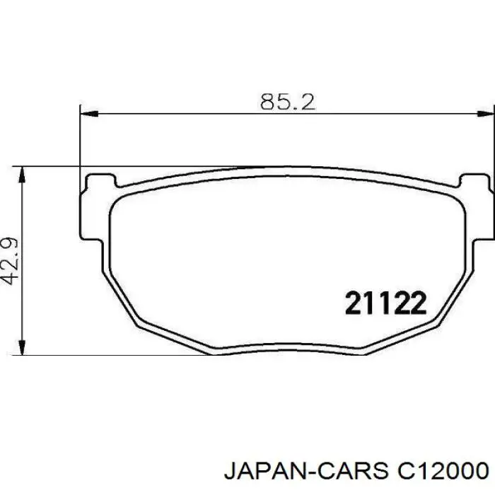 Купити C12000 Japan Cars Колодки гальмівні передні, дискові