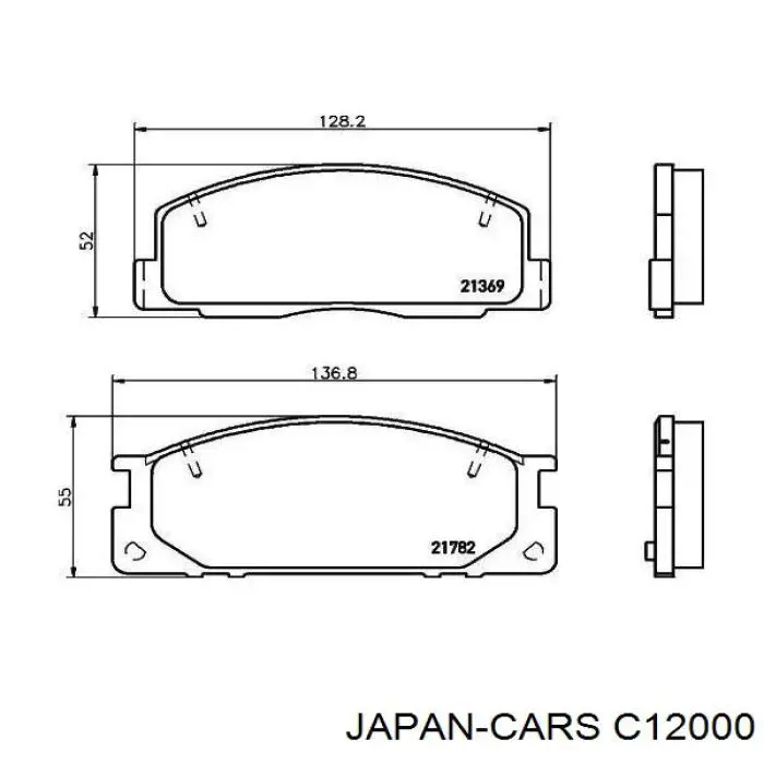 C12000 Japan Cars Передні гальмівні колодки