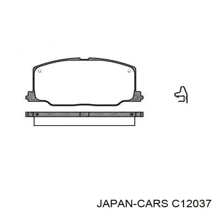 Купити C12037 Japan Cars Колодки гальмівні передні, дискові
