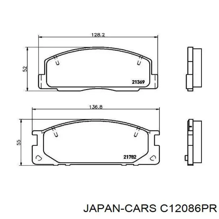 C12086PR Japan Cars Передні гальмівні колодки