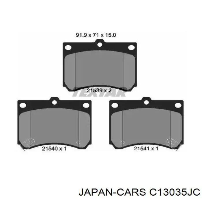 C13035JC Japan Cars Передні гальмівні колодки