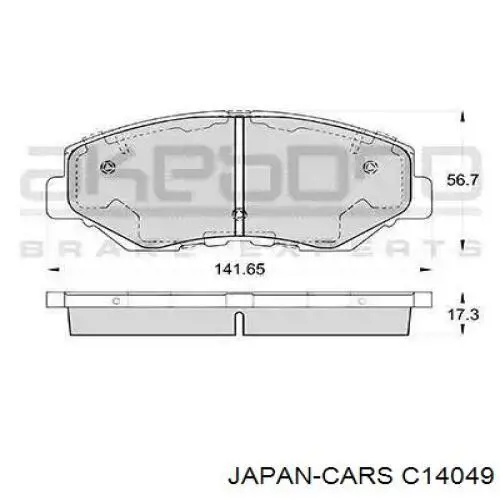 Купити C14049 Japan Cars Колодки гальмівні передні, дискові