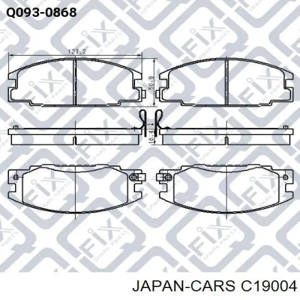 C19004 Japan Cars Передні гальмівні колодки