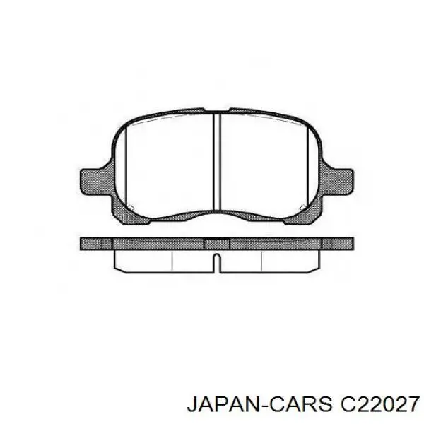 C22027 Japan Cars колодки гальмові задні, дискові