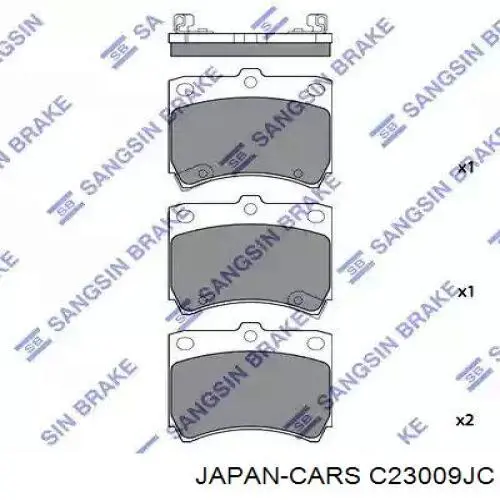 Задні гальмівні колодки C23009JC Japan Cars