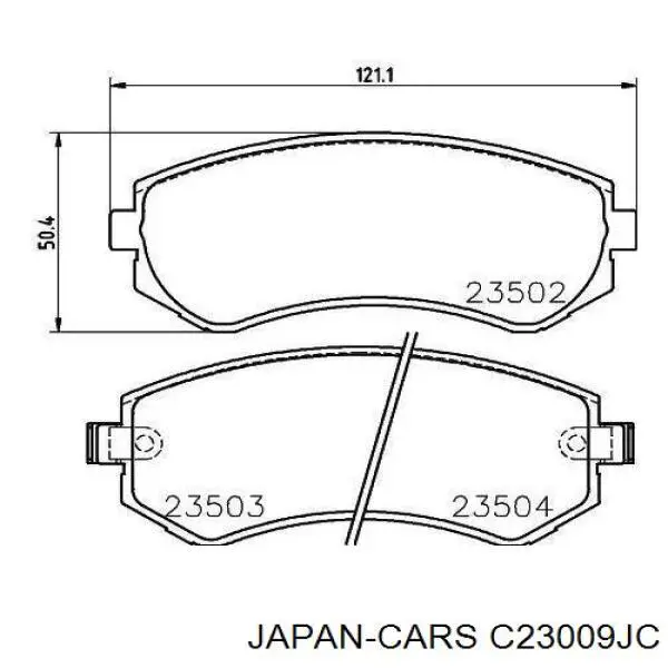 C23009JC Japan Cars Колодки гальмівні задні, дискові