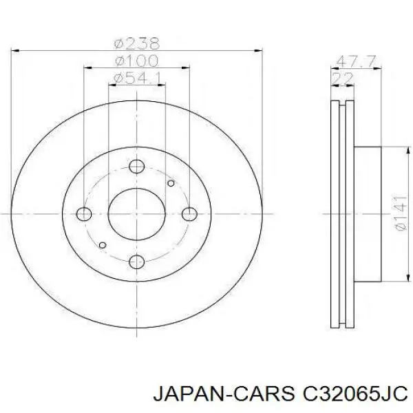 Купити C32065JC Japan Cars Ротор гальмівний