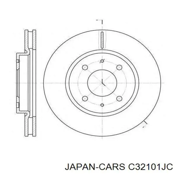 Гальмівні диски передні C32101JC Japan Cars