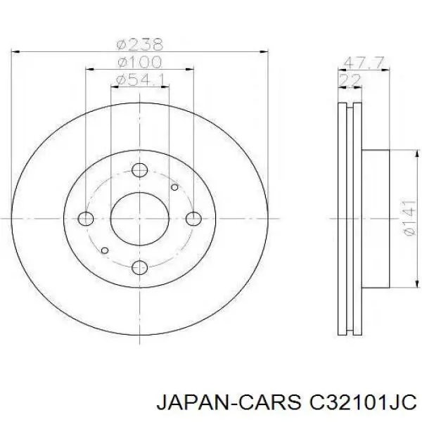 C32101JC Japan Cars Гальмо дискове переднє