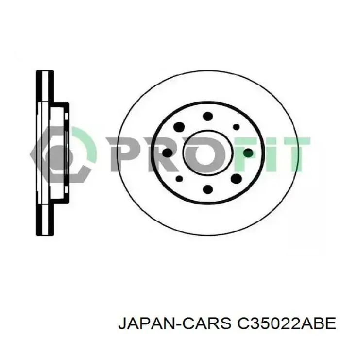 Диск переднього гальма Japan Cars C35022ABE ціна, від 29.13 USD