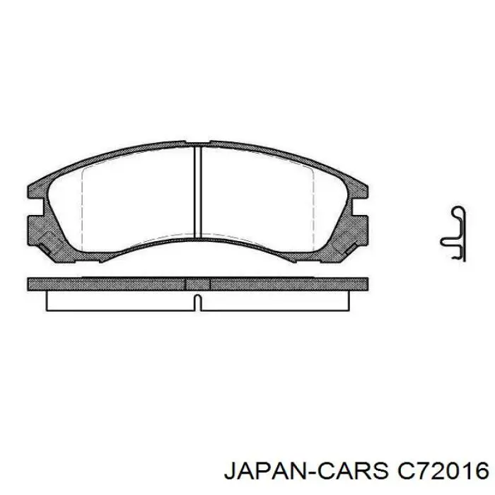 Купити C72016 Japan Cars Трос ручного гальма задній, лівий