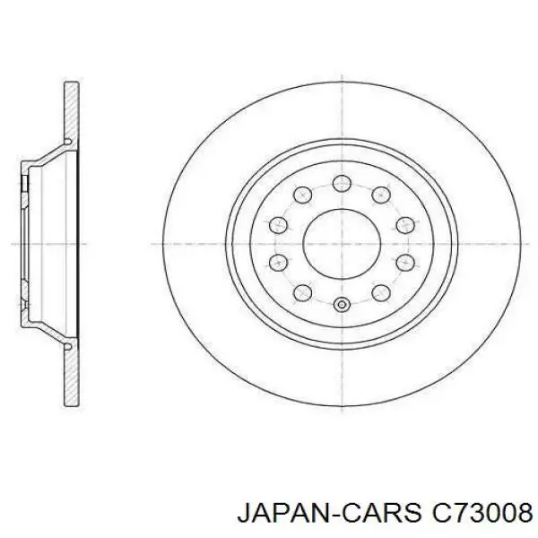Купити C73008 Japan Cars Трос ручного гальма задній, лівий