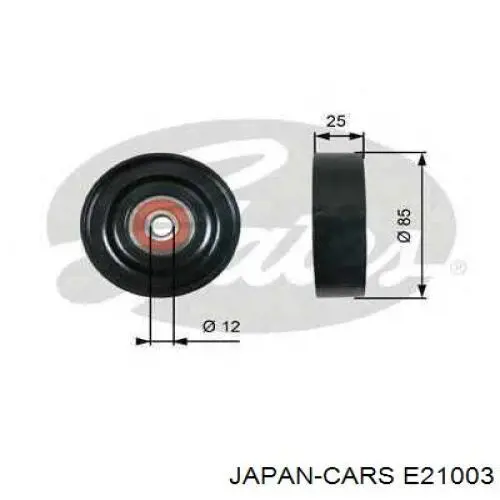 Натяжний ролик E21003 Japan Cars