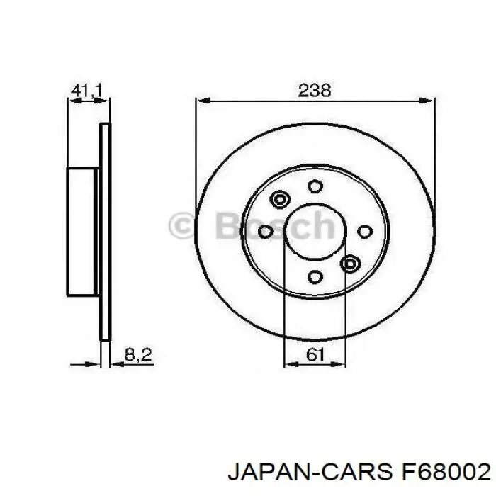 Трос зчеплення F68002 Japan Cars