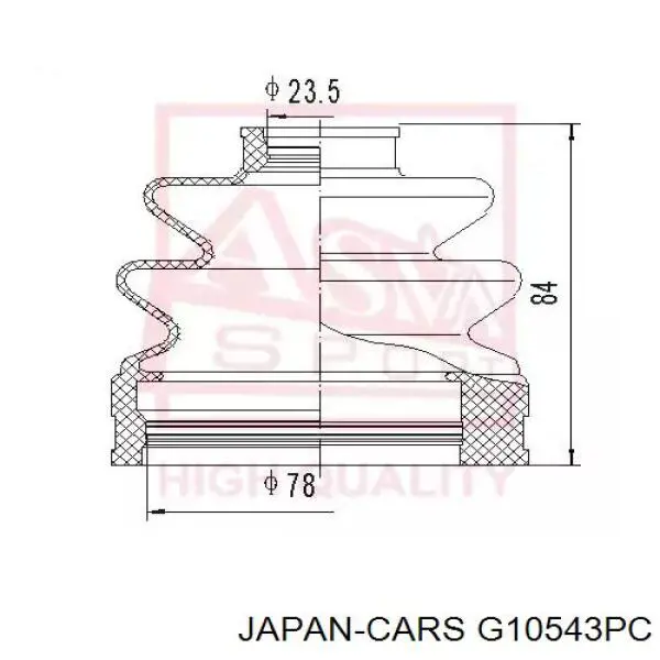 ШРУС наружный JAPAN CARS G10543