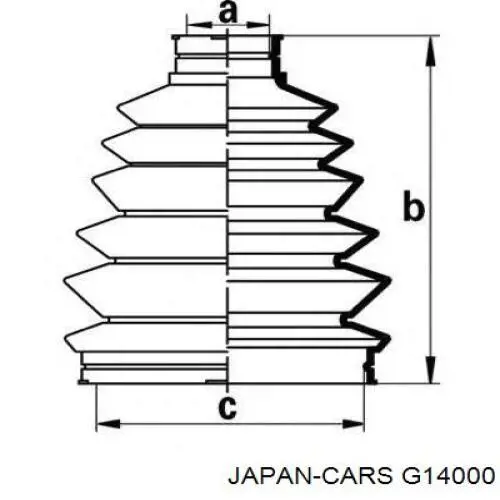 Купити G14000 Japan Cars Пильник шарніра приводу