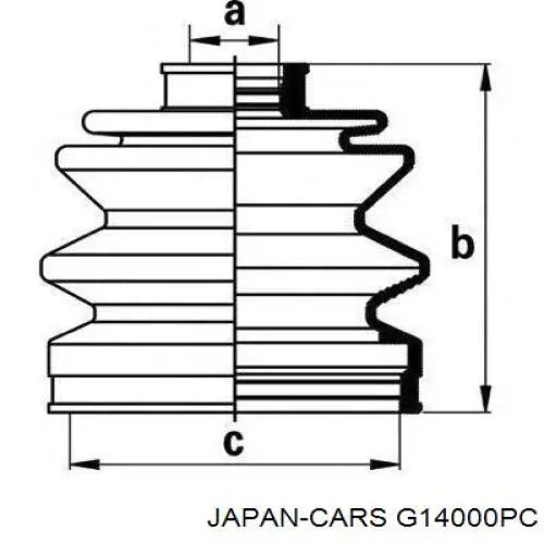 Купити G14000PC Japan Cars Пильник шарніра приводу