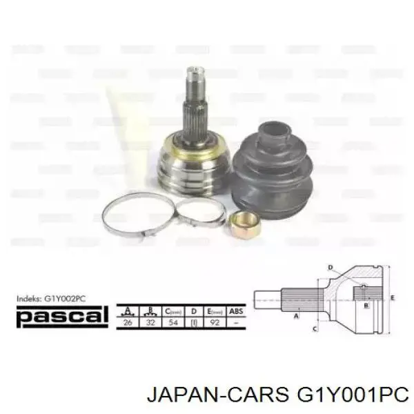 ШРУС зовнішній передній G1Y001PC Japan Cars