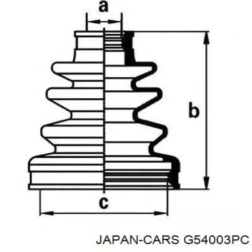 Пильник ШРКШ зовнішній Japan Cars G54003PC