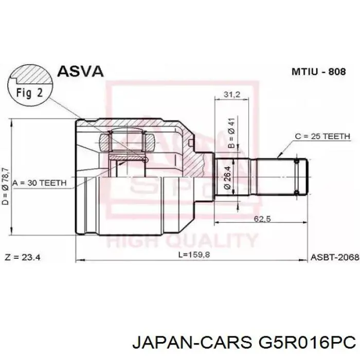 Пильник шарніра кутових швидкостей зовнішній передній Japan Cars G5R016PC ціна, від 6.27 USD
