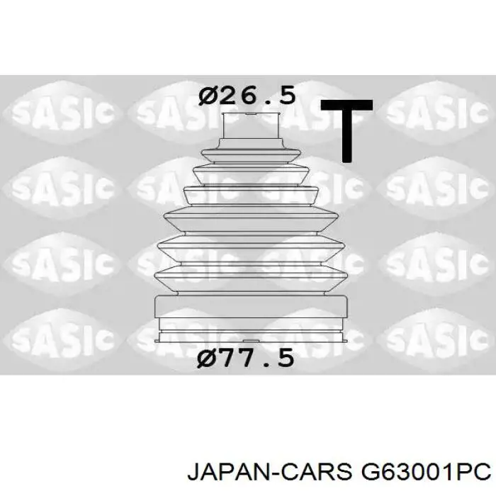Купити G63001PC Japan Cars Пильник шарніра кутових швидкостей внутрішній передній