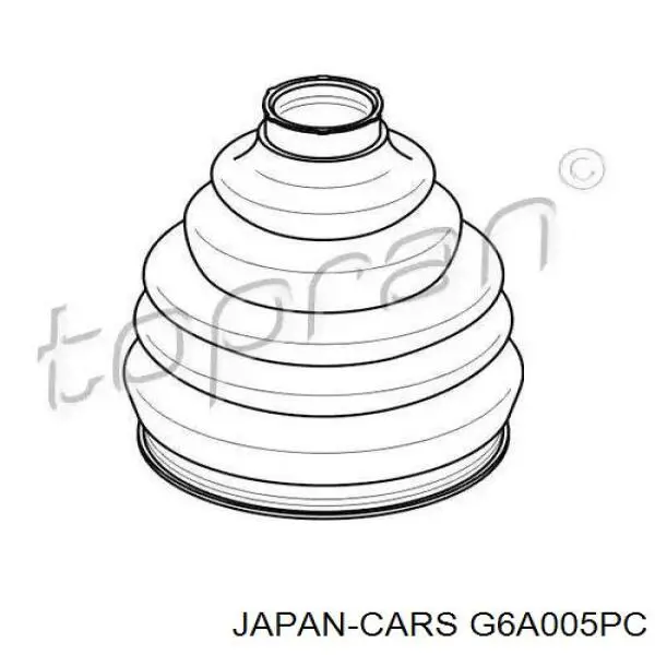 Пильник гранати внутрішній, передній півосі Japan Cars G6A005PC ціна, від 10.17 USD