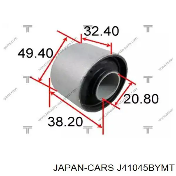 Сайлентблок переднього нижнього важеля J41045BYMT Japan Cars