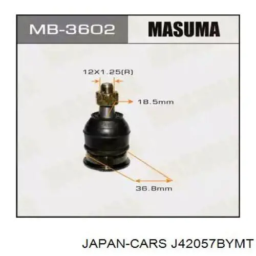 Сайлентблок переднього важеля J42057BYMT Japan Cars