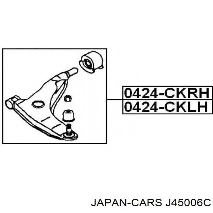 J45006C Japan Cars Сайлентблок переднього нижнього важеля