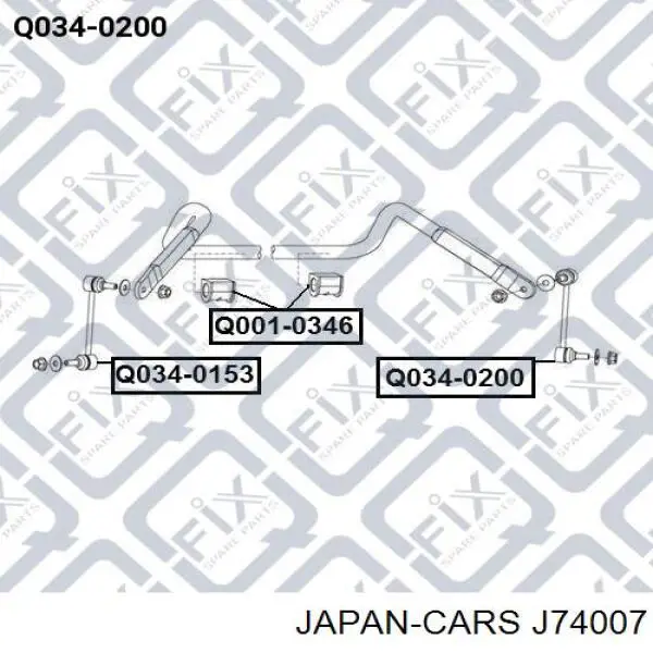 J74007 Japan Cars втулка стабілізатора переднього