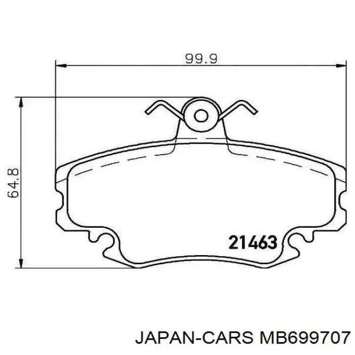 Ремкомплект переднього супорту MB699707 Japan Cars