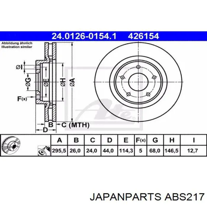 Датчик АБС (ABS) передній, правий ABS217 Japan Parts