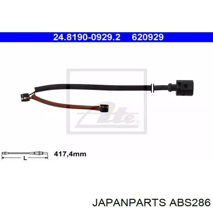 Датчик АБС (ABS) передній, лівий ABS286 Japan Parts