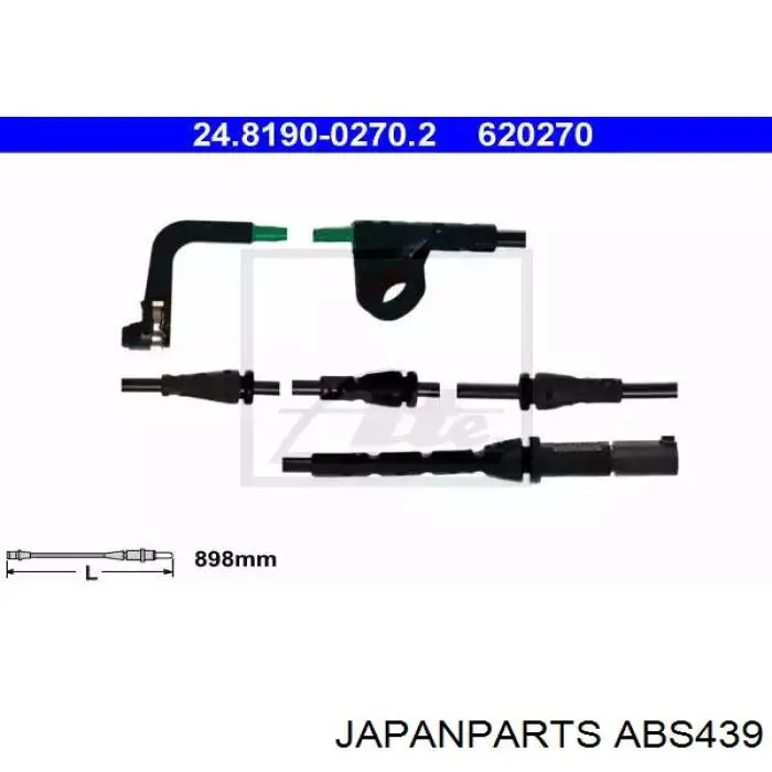 ABS439 Japan Parts датчик абс (abs задній, лівий)