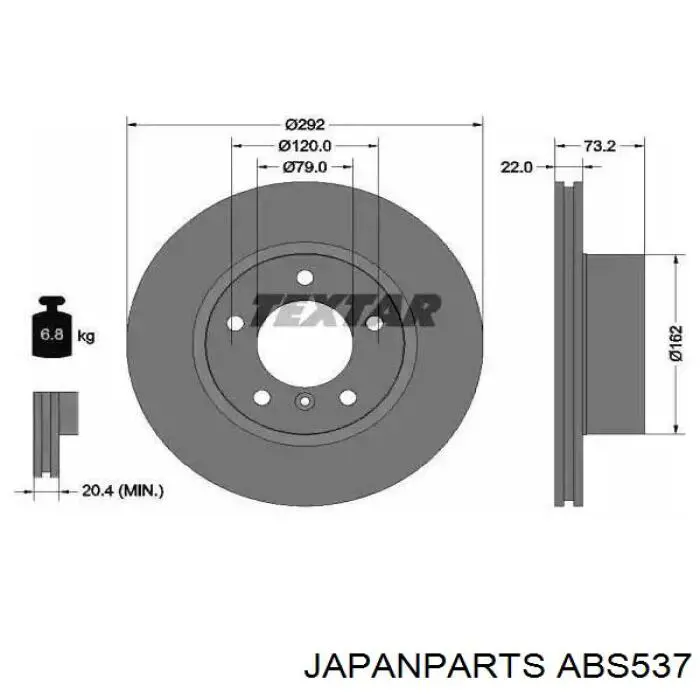 Датчик ABS передній лівий Japan Parts ABS537 ціна, від 16.34 USD