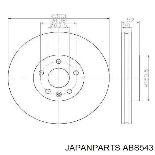 Купити ABS543 Japan Parts Датчик АБС (ABS) задній, правий