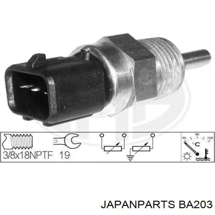 Датчик температури охолоджуючої рідини BA203 Japan Parts