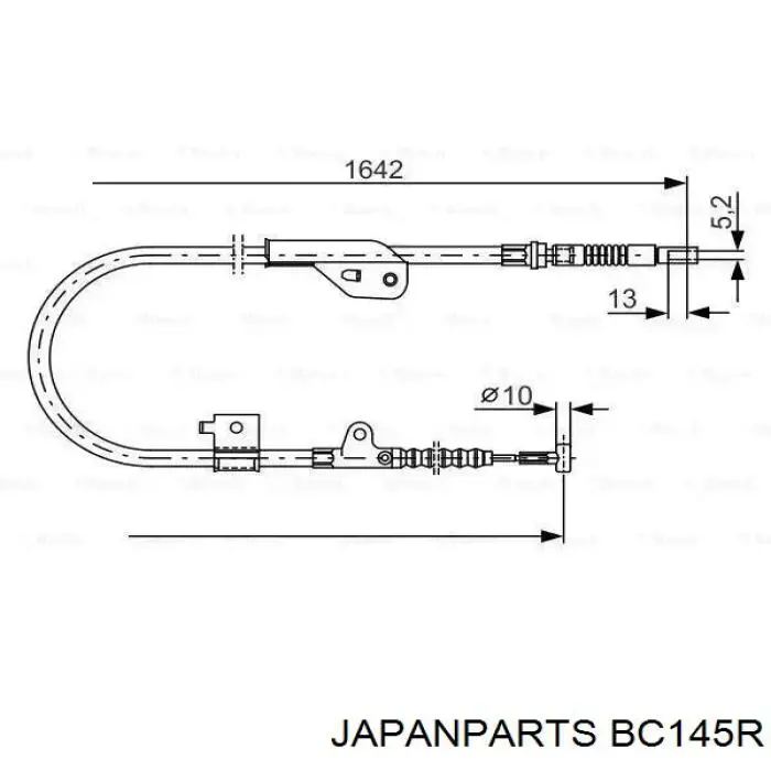 BC145R Japan Parts Трос ручного гальма задній, правий