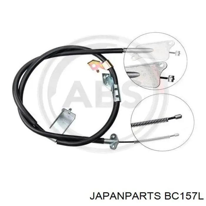 Трос стоянкового гальма задній лівий Japan Parts BC157L ціна, від 17.62 USD
