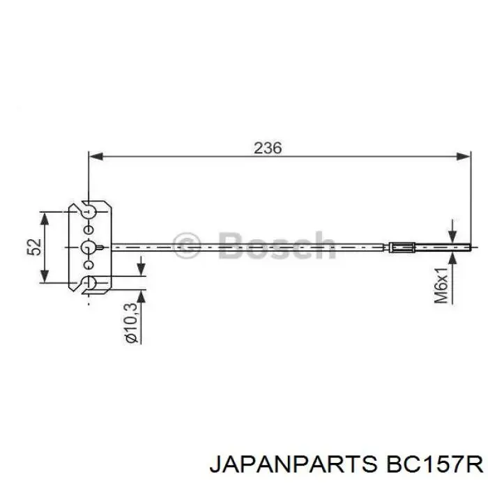 BC157R Japan Parts Трос ручника задній правий